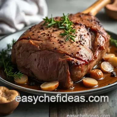 Succulent Lamb Recipes: Roast Leg of Lamb with Rosemary & Garlic Recipe Card