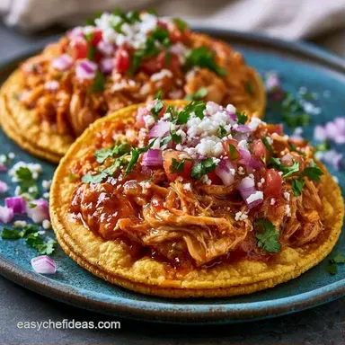 Rotisserie Chicken Tostadas in 25 Minutes Recipe Card