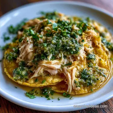 Slow-Cooked Salsa Verde Chicken Tostadas