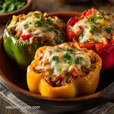 Santa Fe Turkey Stuffed Peppers: Healthy, Low Carb Weeknight Recipe Recipe Card