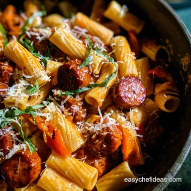 Sausage Pepper Pasta An Easy Italian Sausage Recipe Recipe Card
