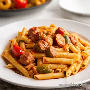 Sausage Peppers Pasta An Easy Italian Sausage Recipe Recipe Card