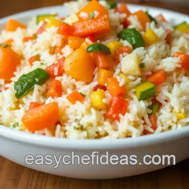 My Grandmother's Easy Saut&eacute;ed Basmati Rice with Colorful Veggies Recipe Card