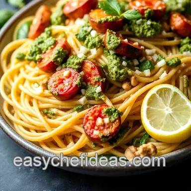 How to Make the Best Saut&eacute;ed Langostino Zucchini with Pesto Bliss Recipe Card