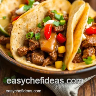 How to Savor Slow-Cooked Beef Tacos with Flavorful Fixings Recipe Card