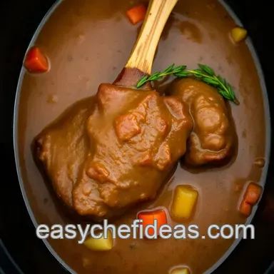 Savory Crockpot Lamb Shanks with Herb Gravy: A Family Favorite Dish Recipe Card