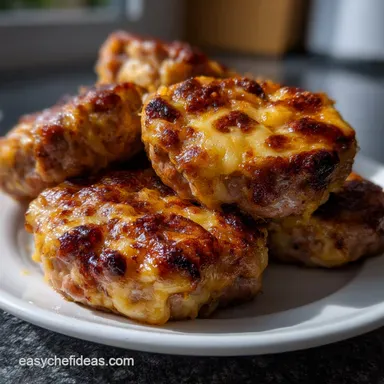 Sausage Balls: The Best Cheesy Appetizer Snack Recipe Card