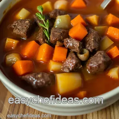 Hearty Steak Soup Recipe: A Comfort Food Classic Recipe Card