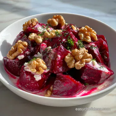 Creamy Beet Salad: Tangy Crème Fraîche Dressing Recipe