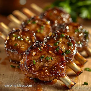 How to Make Sticky Honey Garlic Lamb Chops with a Gorgeous Ginger Glaze Recipe Card