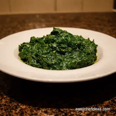 Seriously Good Creamed Spinach Easy Comfort Food Recipe Card