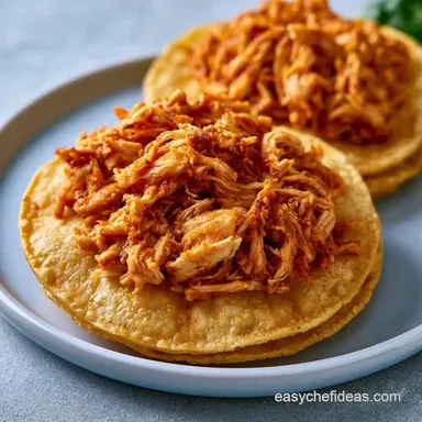 Chicken Tostada in 20 Minutes Recipe Card