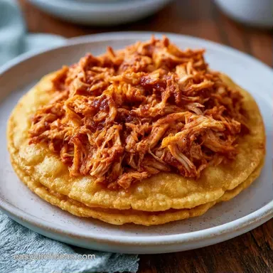 Shredded Chicken Tostadas in 30 Minutes Recipe Card