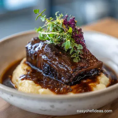 Short Rib Recipe: Braised for 4 Servings Recipe Card