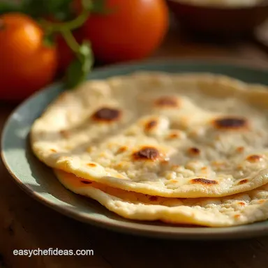 Easy Unleavened Flatbread Recipe Rustic Puffing in 50 Mins Recipe Card