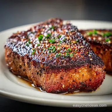Sizzling Cowboy Butter Steak Recipe in 20 Minutes Recipe Card