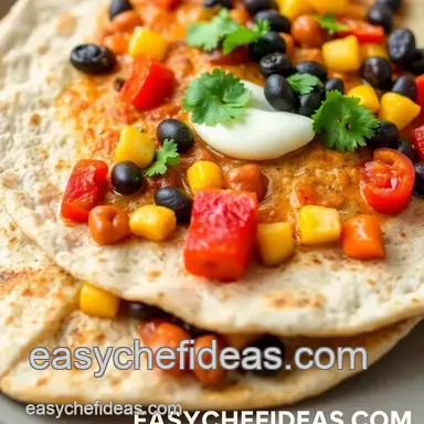 How to Make Easy Sizzling Rainbow Veggie Quesadillas Delight Recipe Card