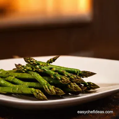 Garlic Butter pan fried asparagus Ready in 15 Recipe Card