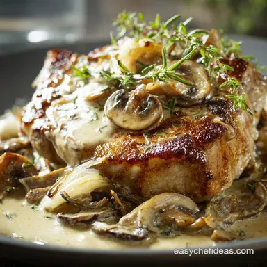 Pork Chops with Mushrooms and Shallots: Ultimate Creamy Pan Sauce Recipe Card