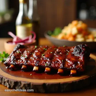 Best Oven Baked Beef Ribs Tender Smoky Homemade BBQ Recipe Card
