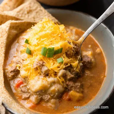 Slow Cooker Cheeseburger Soup The Ultimate Comfort Food Recipe Card
