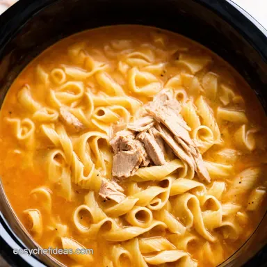 Slow Cooker Chicken Noodle Soup Easiest Comfort Food Recipe Card