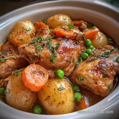 Chicken Thigh Slow Cooker: Hunters Comfort Casserole Recipe Card