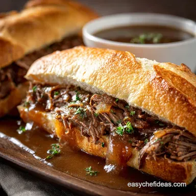 Slow Cooker French Dip Sandwiches: Pub-Style Beef Proper Au Jus Recipe Recipe Card