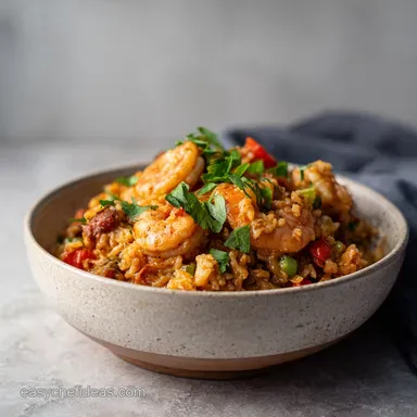 Slow Cooker Jambalaya with Chicken & Sausage Recipe Card