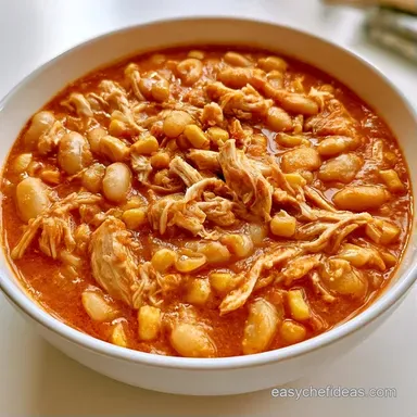 SlowCooker Buffalo Chicken Chili: Lush Recipe Card