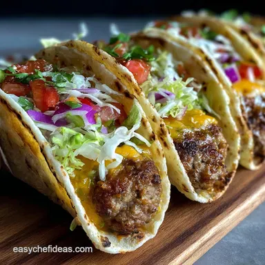 Smash Burger Tacos Recipe in 25 Minutes Recipe Card