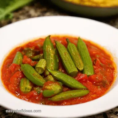 Southern Okra Tomatoes Recipe A Simmered Delight Recipe Card