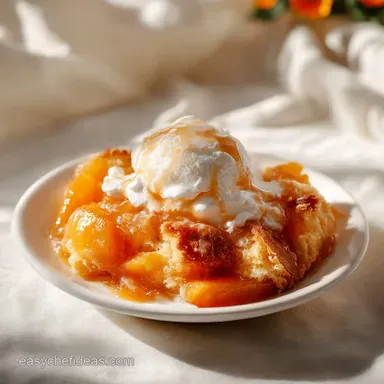 Southern Peach Cobbler Recipe with 8 Servings in 55 Minutes