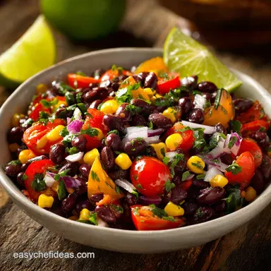 Southwestern Black Bean Salad Zesty Summer Side Dish Recipe Card
