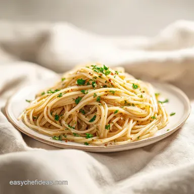 Spaghetti Aglio e Olio in 15 Minutes for 4 Servings