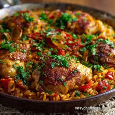 Spanish Chicken and Rice: Ultimate One-Pot Arroz con Pollo Recipe Recipe Card