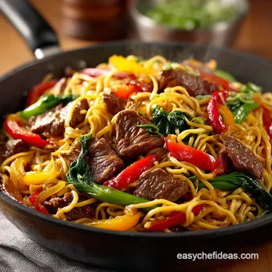 Speedy Beef Lo Mein 30Minute Takeaway Triumph Recipe Card