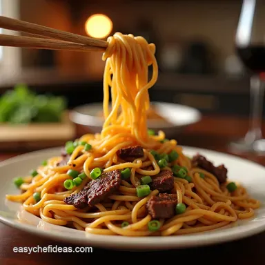 Easy 30Minute Beef Lo Mein Takeout Fakeout Recipe Card