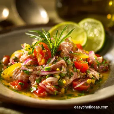 Speedy Canned Tuna Ceviche A Healthy 15Minute NoCook Recipe Recipe Card