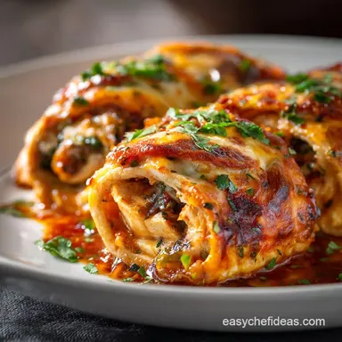 Enchilada Chicken RollUp: Easy Baked Recipe for Weeknight Comfort Recipe Card