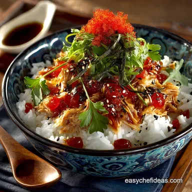 Speedy Gourmet Tuna Rice Bowl Recipe JapaneseInspired Healthy Recipe Card