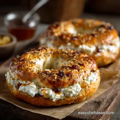 FussFree Cottage Cheese Protein Bagels Quick Healthy NoKnead Recipe Recipe Card
