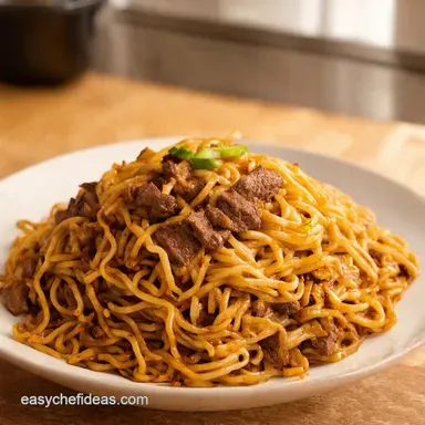 Speedy Beef Chow Mein Better Than Chinese Takeout Recipe Card