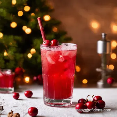 Festive Spiced Cranberry Spritzer Mocktail Recipe Cheers Recipe Card