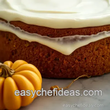 Spiced Moist Recipe for Pumpkin Cake with Cream Cheese Frosting Recipe Card