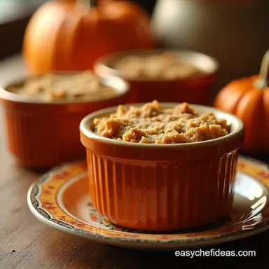 Individual Pumpkin Desserts Spiced Crumble Pots Recipe Recipe Card