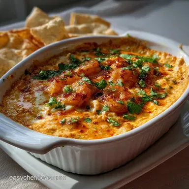 Hot and Spicy Buffalo Shrimp Dip: Ultimate Party Appetizer Recipe Card