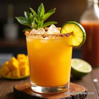 Spicy Mango Margarita Recipe Cocktails Tropical Twist Recipe Card