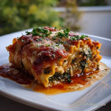 Spinach Lasagna Roll Recipe: Velvety Recipe Card