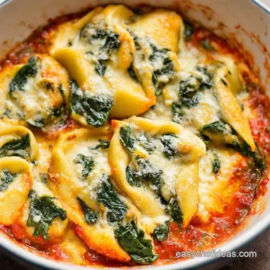 Spinach Ricotta Stuffed Shells Frozen Spinach Recipes Made Easy Recipe Card